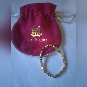 Rustic Cuff Gold Bracelet